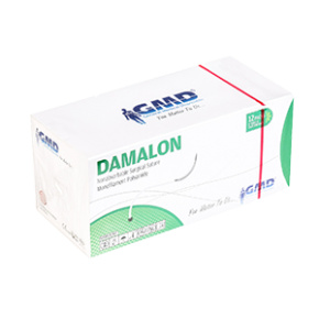 DAMALON USP 4-0/75cm/ihla 18mm, 3/8, reverzný rez PA čierny (12ks/balenie)